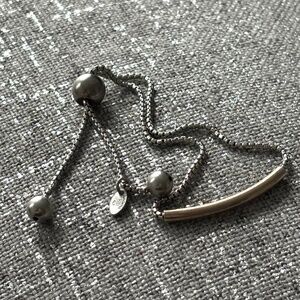 925 Sterling Silver Bracelet with Adjustable Slide Clasp